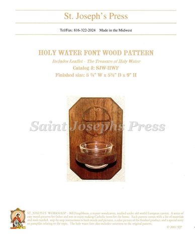 Holy Water Font Wood Pattern