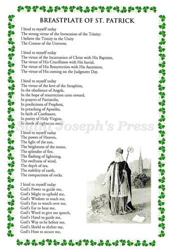 Breastplate of St. Patrick Deluxe Prayer Card