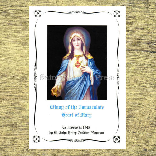 Litany of the Immaculate Heart of Mary Deluxe Holy Card