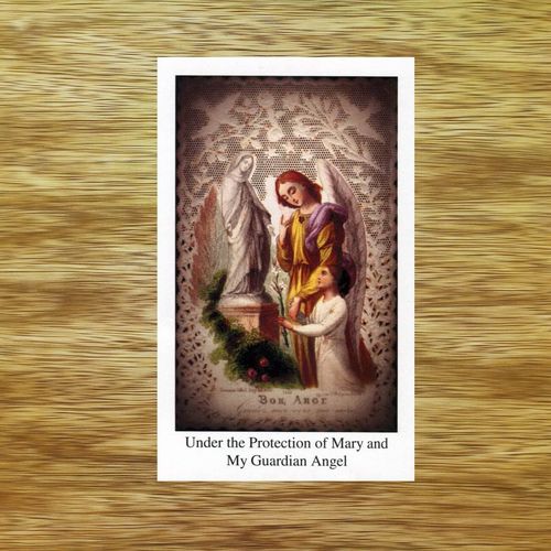 Blessed Virgin Mary Prayer Card - Lace Image