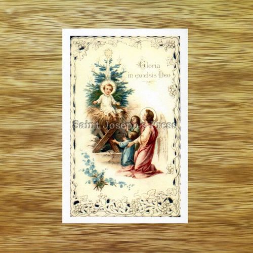 Christ Child and Christmas Tree Holy Card