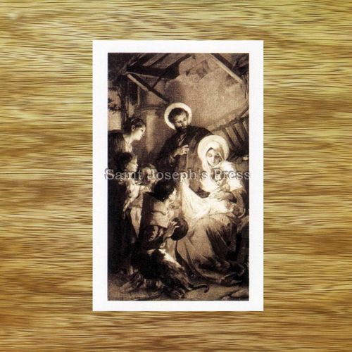 Holy Family Christmas Holy Card