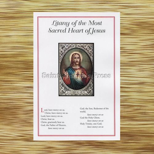 Sacred Heart of Jesus Litany Card