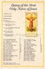 Holy Name of Jesus Litany Card