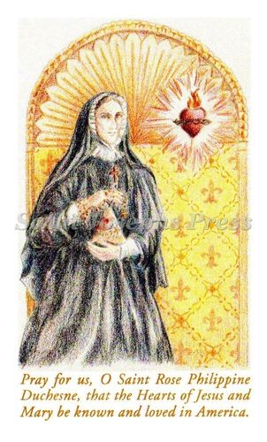 St. Rose Philippine Duchesne Holy Card