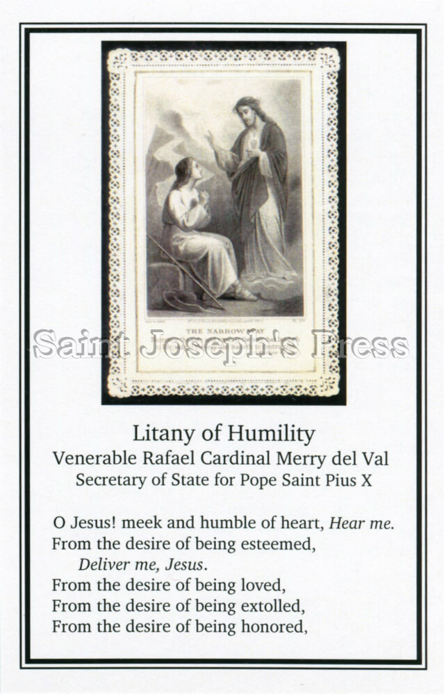 Litany of Humility Prayer Card Saint Joseph's Press