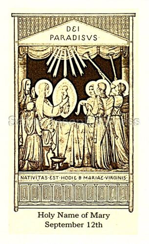 Holy Name of Mary Holy Card