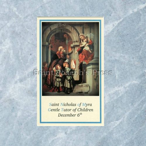 Saint Nicholas Gentle Tutor Holy Card