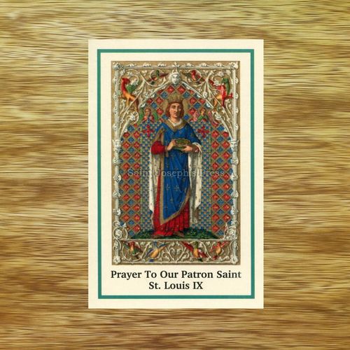 Patron Saint Holy Card - St. Louis IX