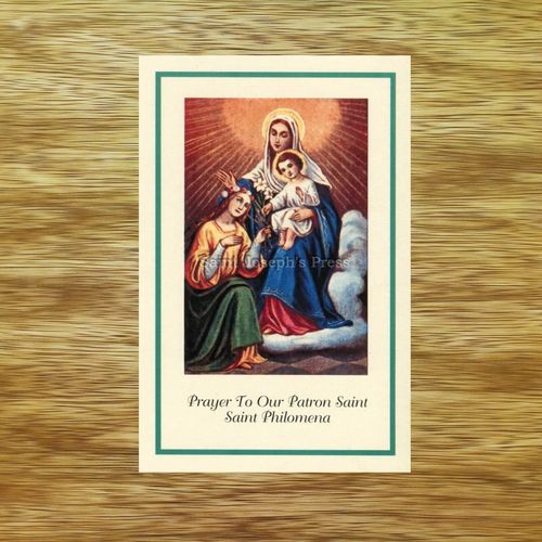 Patron Saint Holy Card - St. Philomena