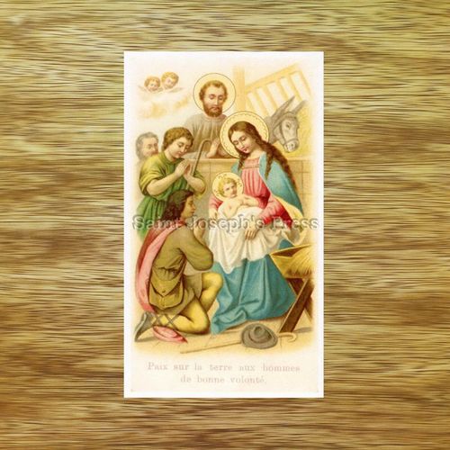 Peace on Earth Christmas Holy Card