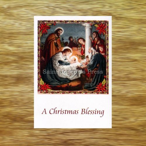 Christmas Blessing Holy Card