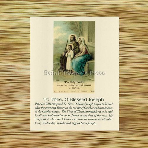 To Thee, O Blessed Joseph Holy Card