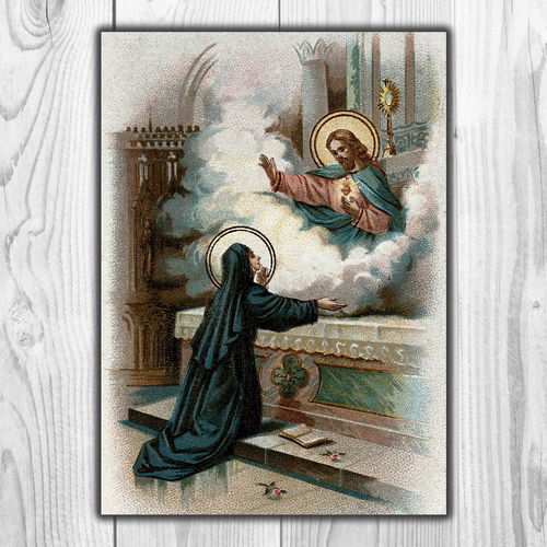 Christ Appearing to Saint Margaret Mary Print