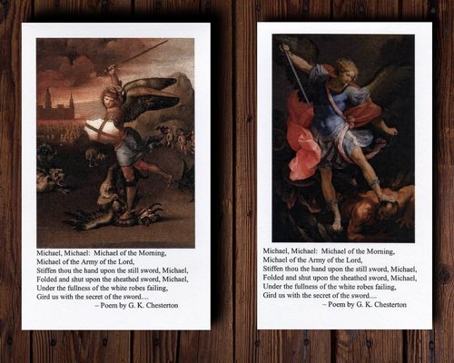 Michael, Michael of the Morning Holy Card - St. Michael the Archangel