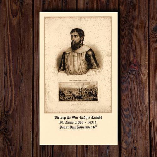 Saint Nuno of Portugal Holy Card - V2