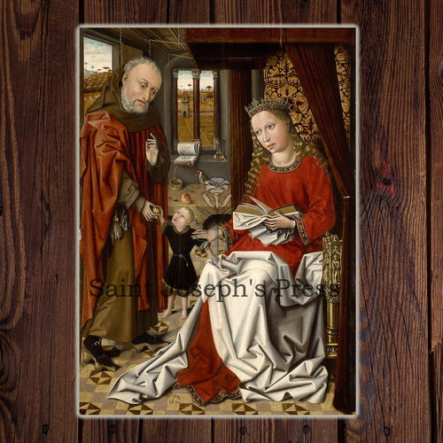 The Holy Family in a Room - Religious Print